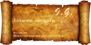 Istenes Gergely névjegykártya